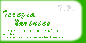 terezia marinics business card